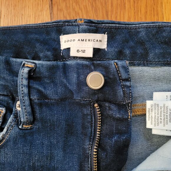 Good American High-Rise "Always Fits" Boot Cut Blue Jean, Fits Sizes 6 to 12! - Picture 5 of 10
